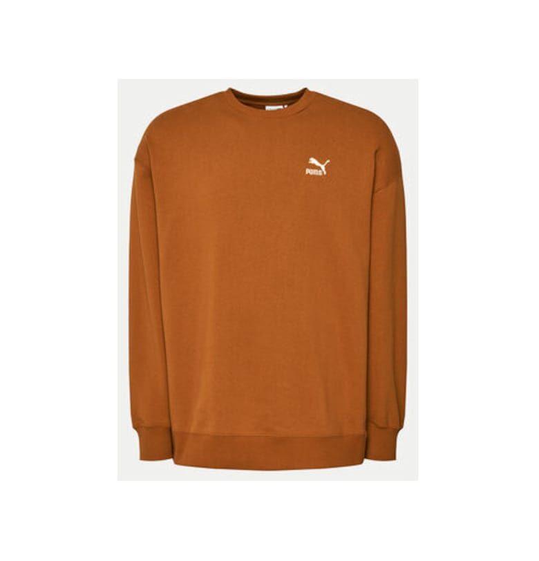 Кафяв мъжки памучен спортен суичър  Кафяв Puma