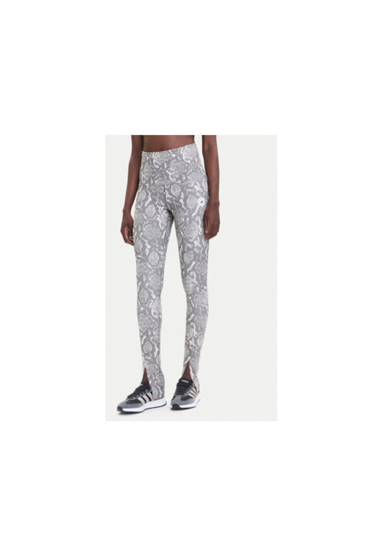 Клин за тренировка - с висока талия и принт тип змийска кожа adidas by Stella McCartney