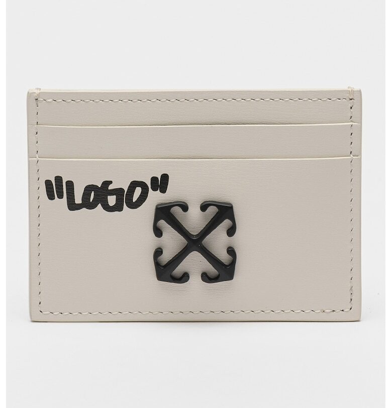 Кожен калъф за карти Jitney с лого OFF-WHITE