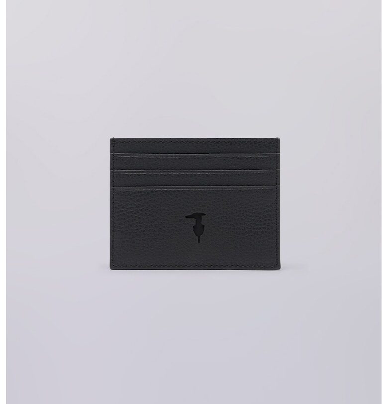 Кожен калъф за карти с лого Trussardi