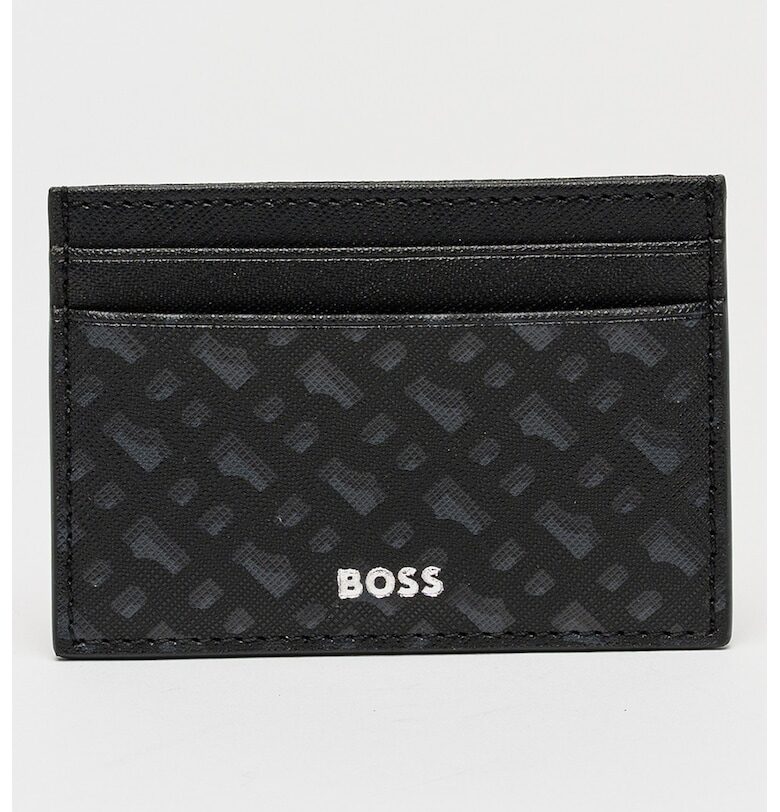 Кожен калъф за карти с принт BOSS