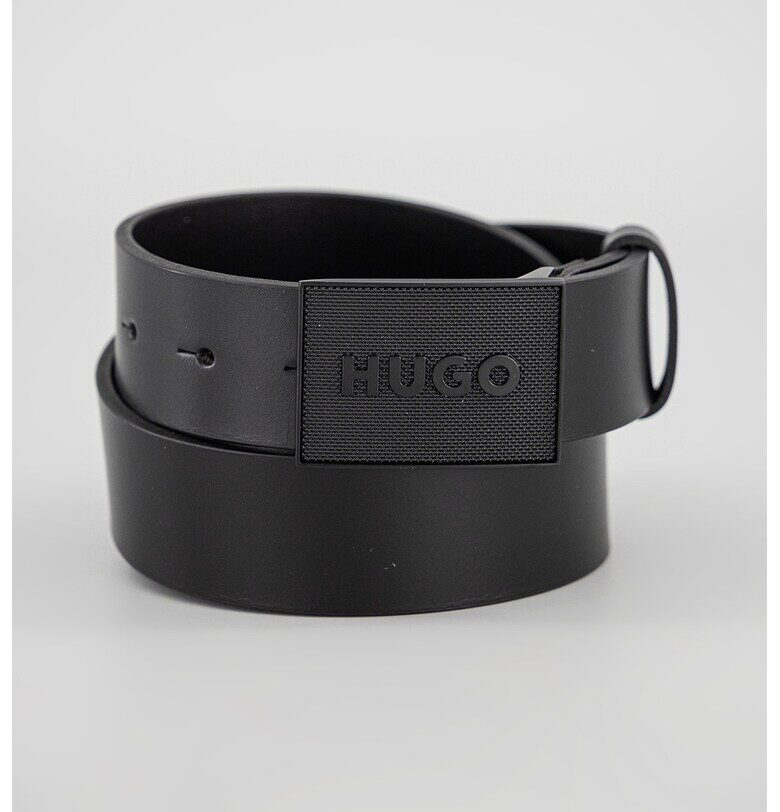 Кожен колан с лого HUGO