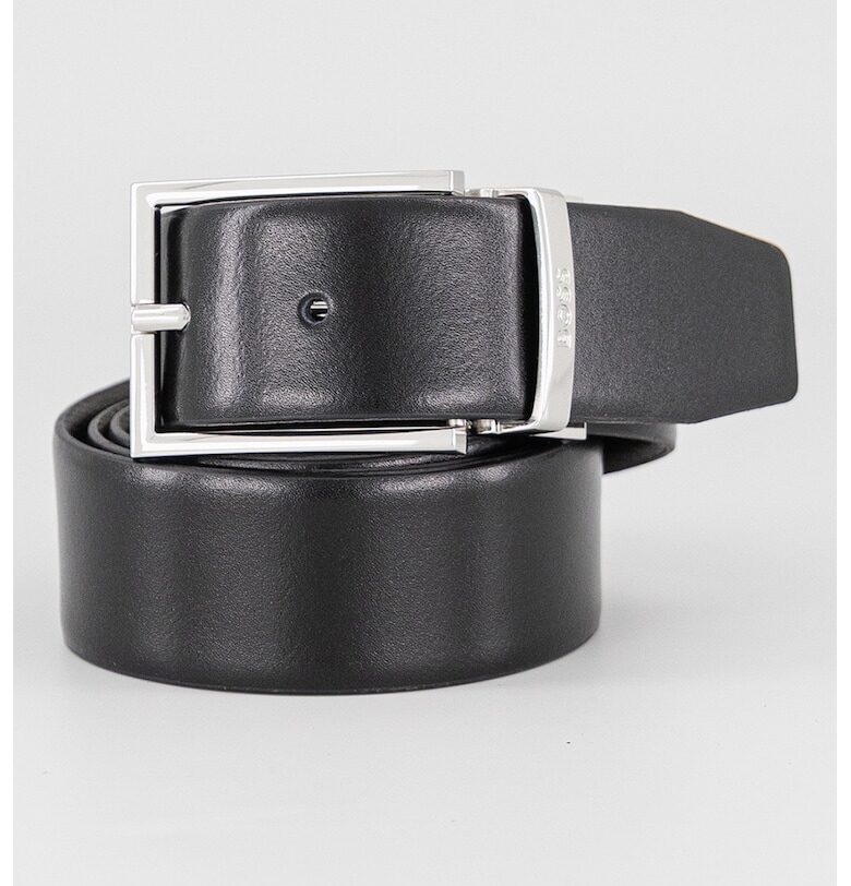 Кожен колан с метална тока BOSS