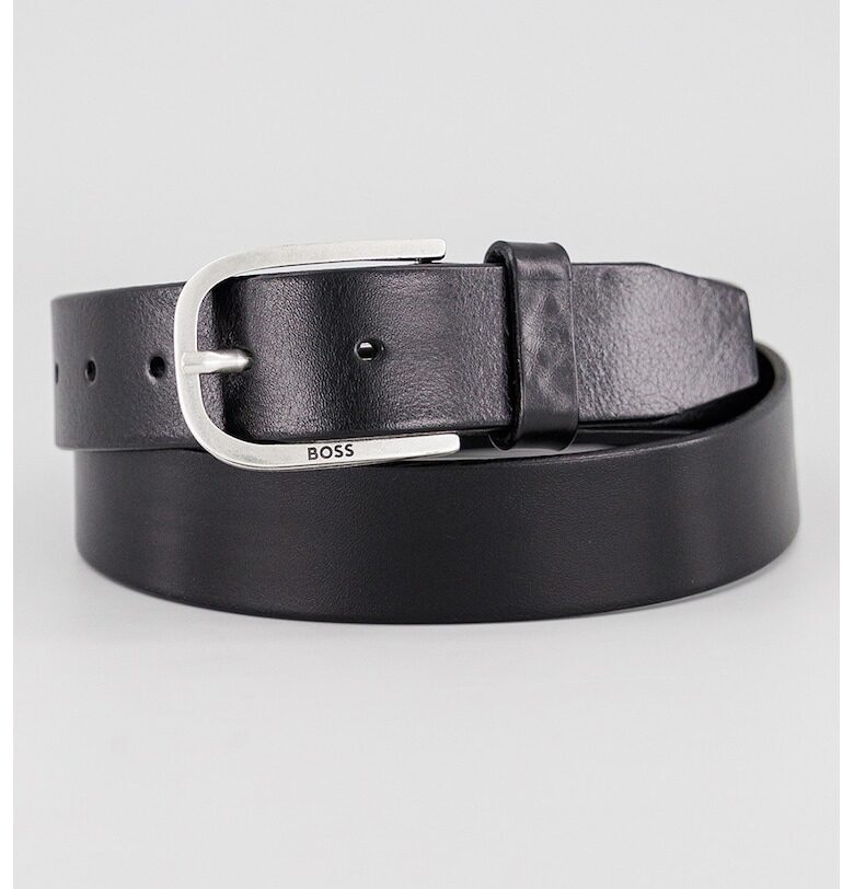 Кожен колан с метална тока BOSS