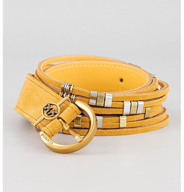 Кожен колан с метална тока Pinko