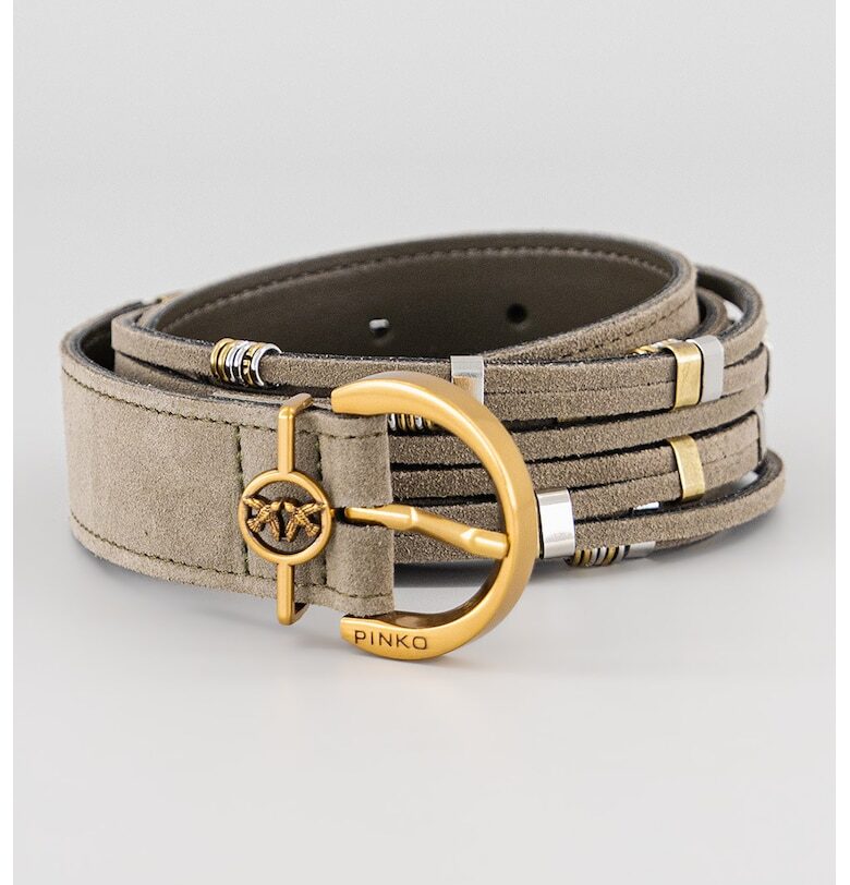 Кожен колан с метална тока Pinko