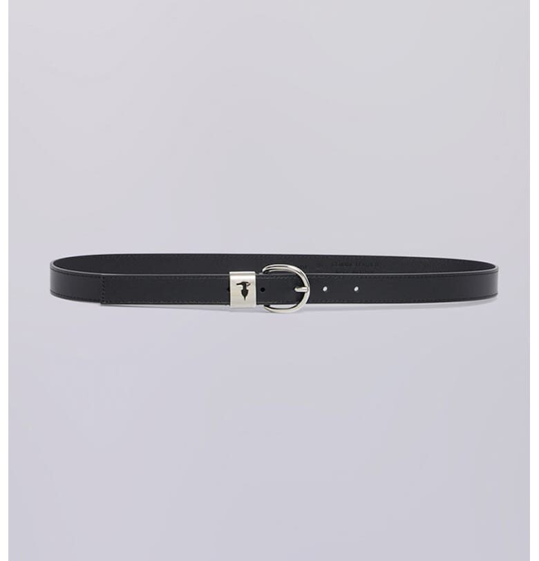 Кожен колан с метална тока Trussardi