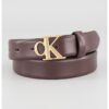 Кожен колан с тока с лого CALVIN KLEIN