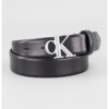 Кожен колан с тока с лого CALVIN KLEIN