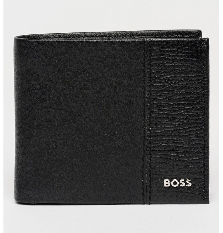 Кожен портфейл New Crosstown с двойно прегъване BOSS