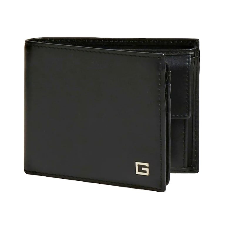 Кожен портфейл  SMZURG Черен GUESS