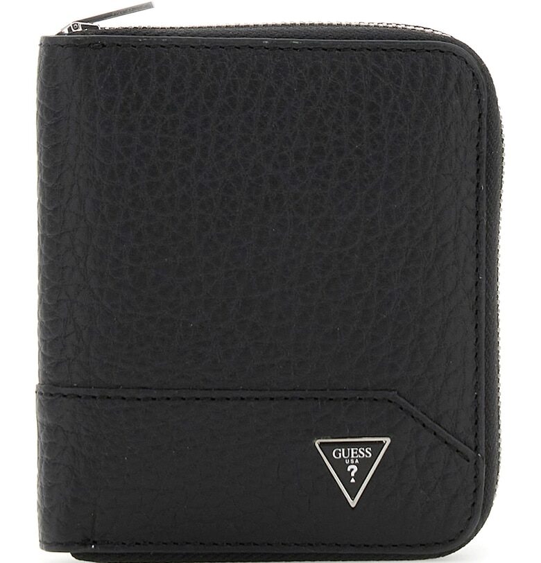 Кожен портфейл с метално лого GUESS