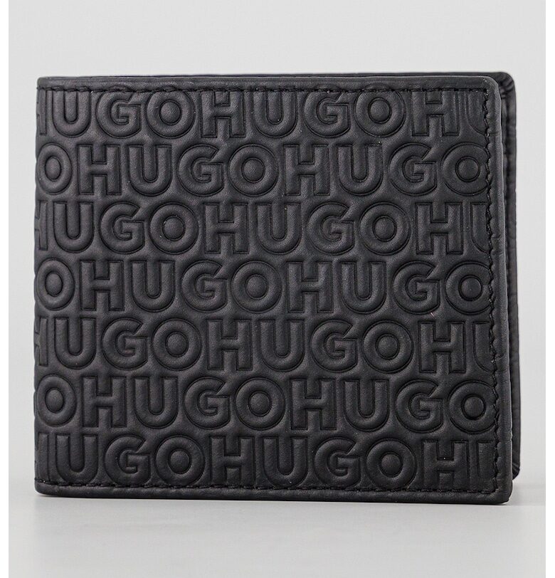 Кожен портфейл с монограм HUGO