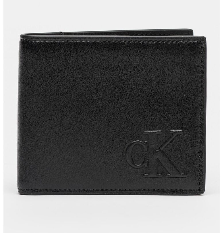 Кожен портфейл с релефно лого CALVIN KLEIN JEANS