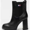 Кожени боти Chelsea Napa с ток Tommy Jeans