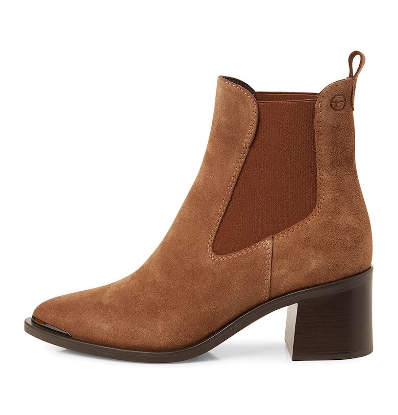 Кожени боти Chelsea с масивен ток Tamaris