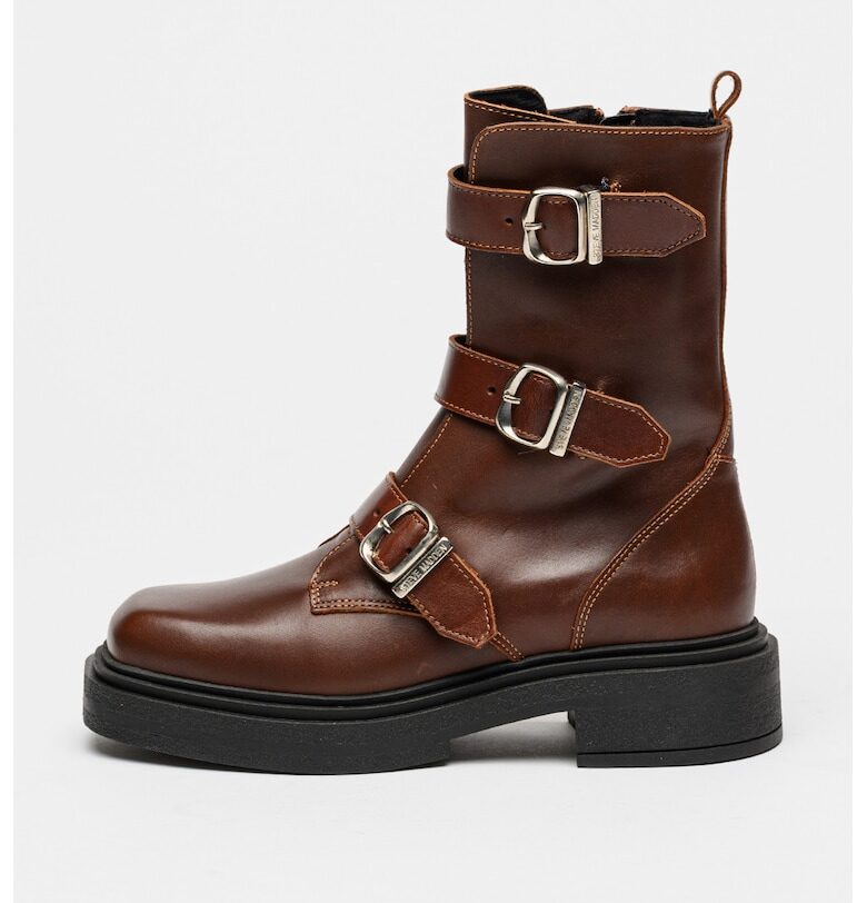 Кожени боти Clipper с квадратен връх и тока Steve Madden