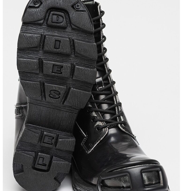 Кожени боти D-Hammer с метален връх Diesel
