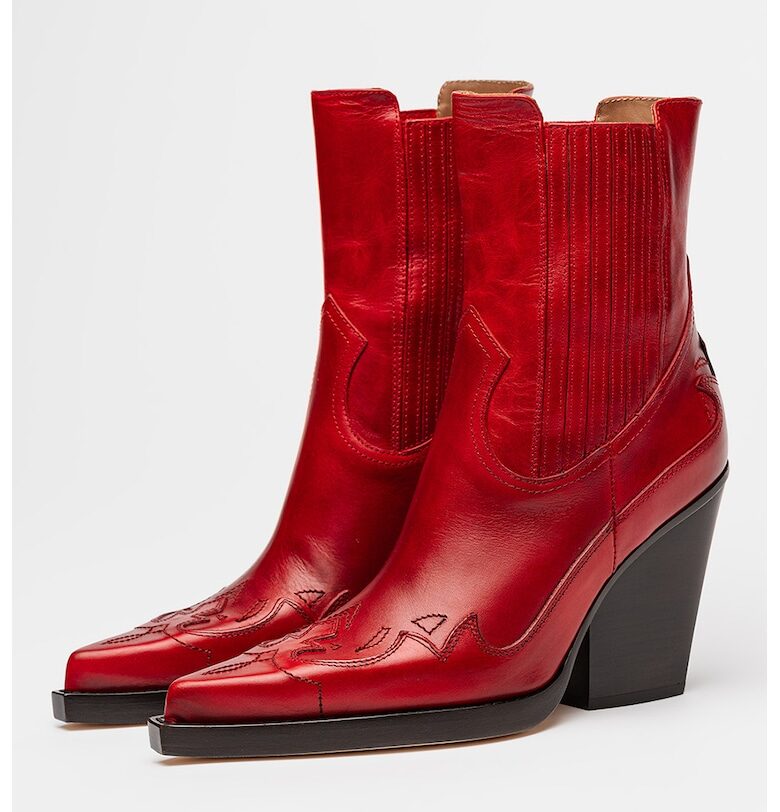 Кожени боти Dallas с бродерии PARIS TEXAS