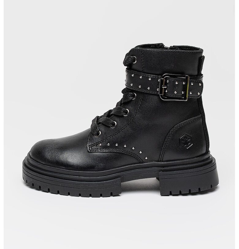 Кожени боти Glittex с капси и декоративна тока Lumberjack