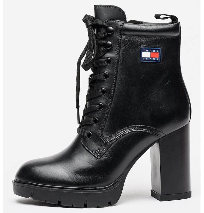 Кожени боти Napa с ток Tommy Jeans