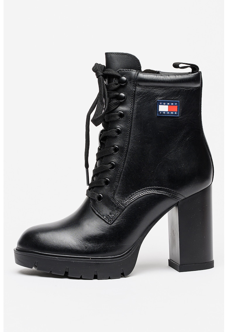 Кожени боти Napa с ток Tommy Jeans