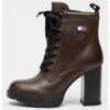 Кожени боти Napa с ток Tommy Jeans
