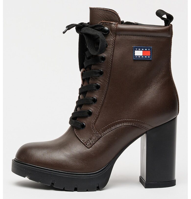 Кожени боти Napa с ток Tommy Jeans