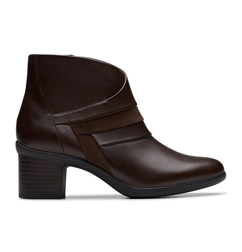 Кожени боти Shaya-Sky с масивен ток Clarks