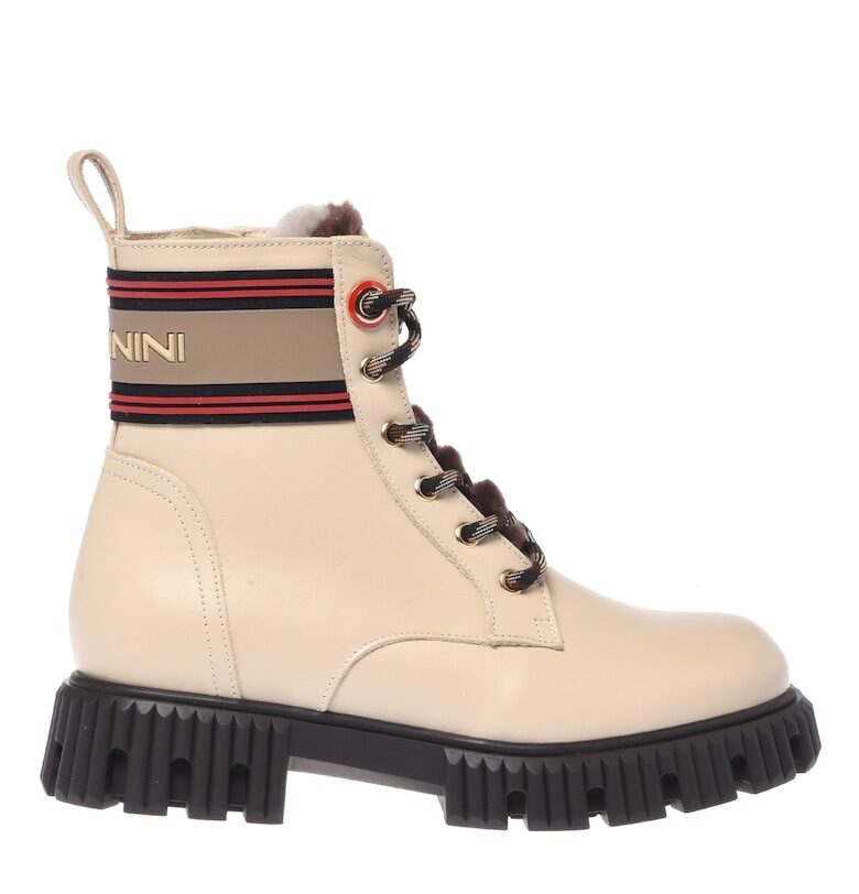 Кожени боти с връзки Baldinini