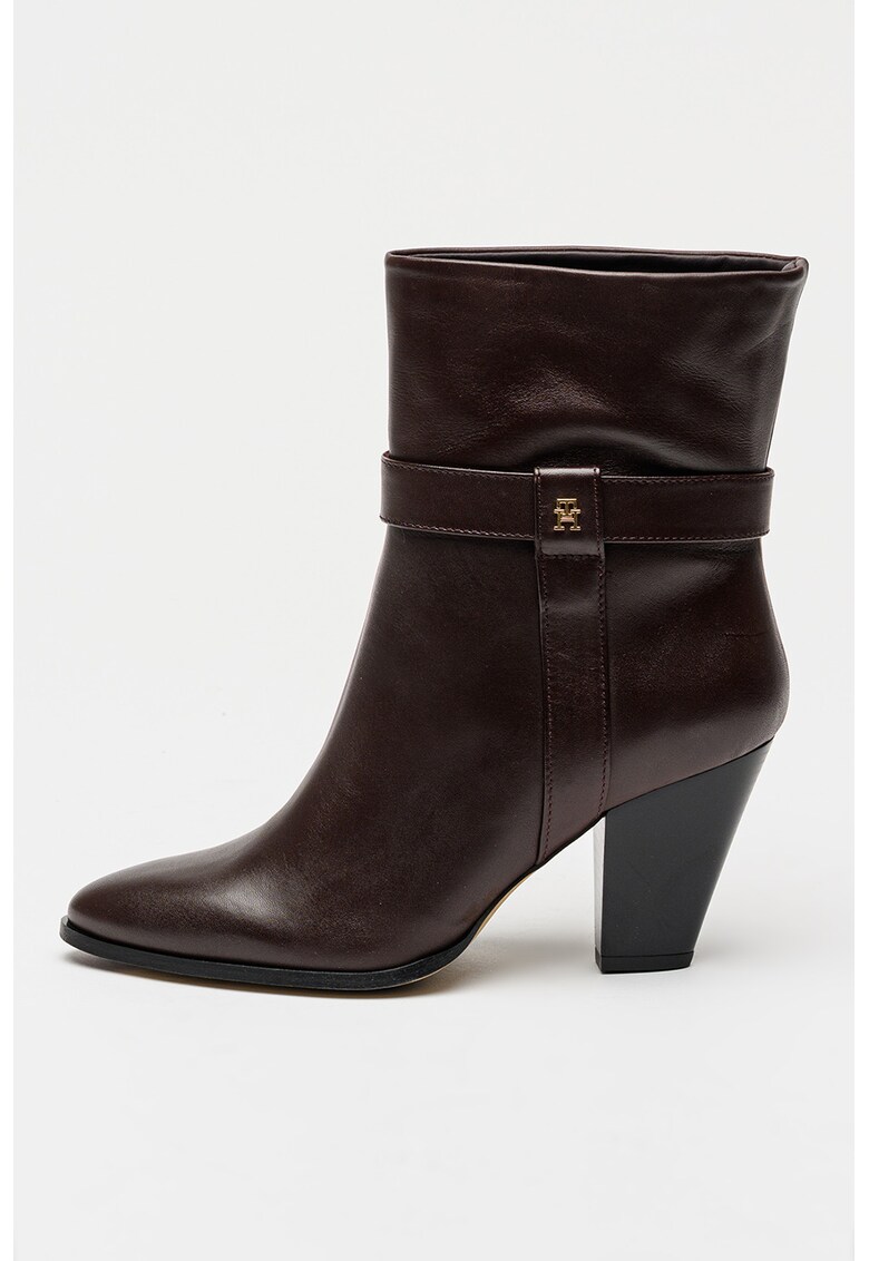 Кожени боти с кубински ток Tommy Hilfiger