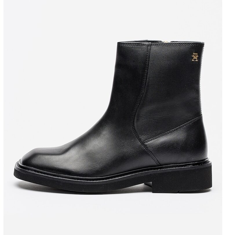 Кожени боти с кцадратен ток Tommy Hilfiger