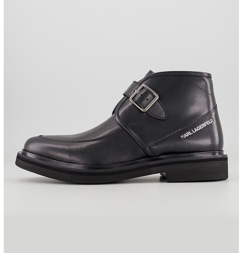 Кожени боти с лого Karl Lagerfeld