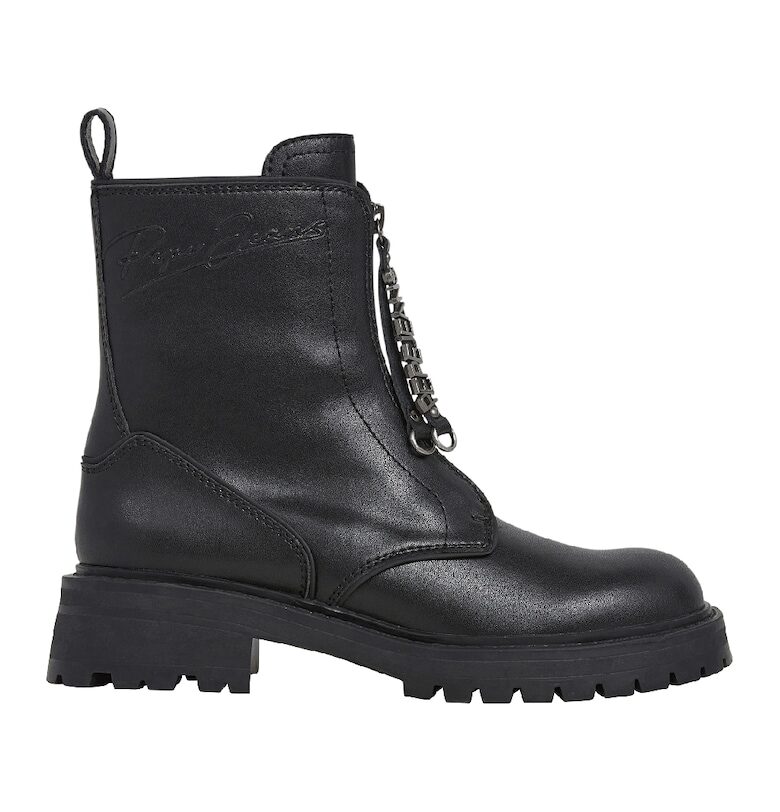 Кожени боти с лого Pepe Jeans London