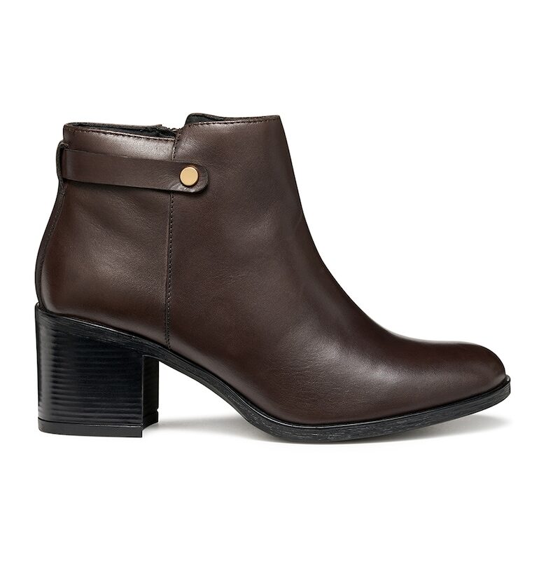 Кожени боти с масивен ток Geox