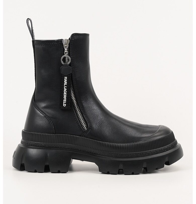 Кожени боти с масивен ток Karl Lagerfeld