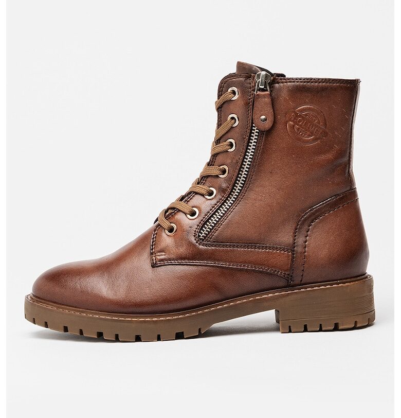 Кожени боти с масивен ток sOliver