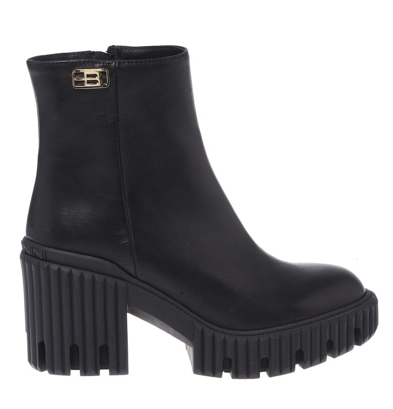 Кожени боти с релефна платформа Baldinini