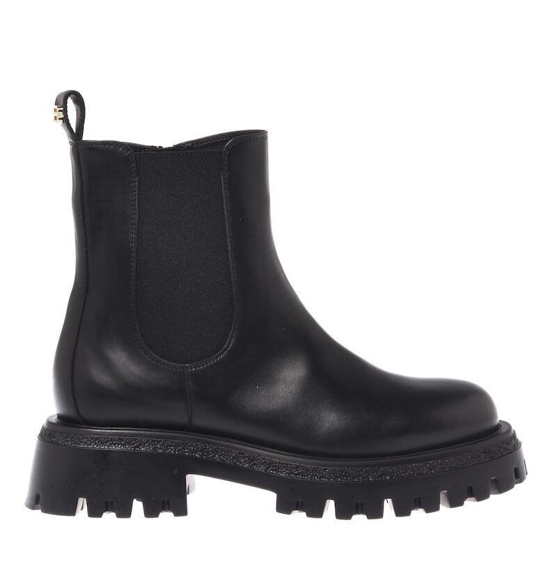 Кожени боти с текстил Baldinini