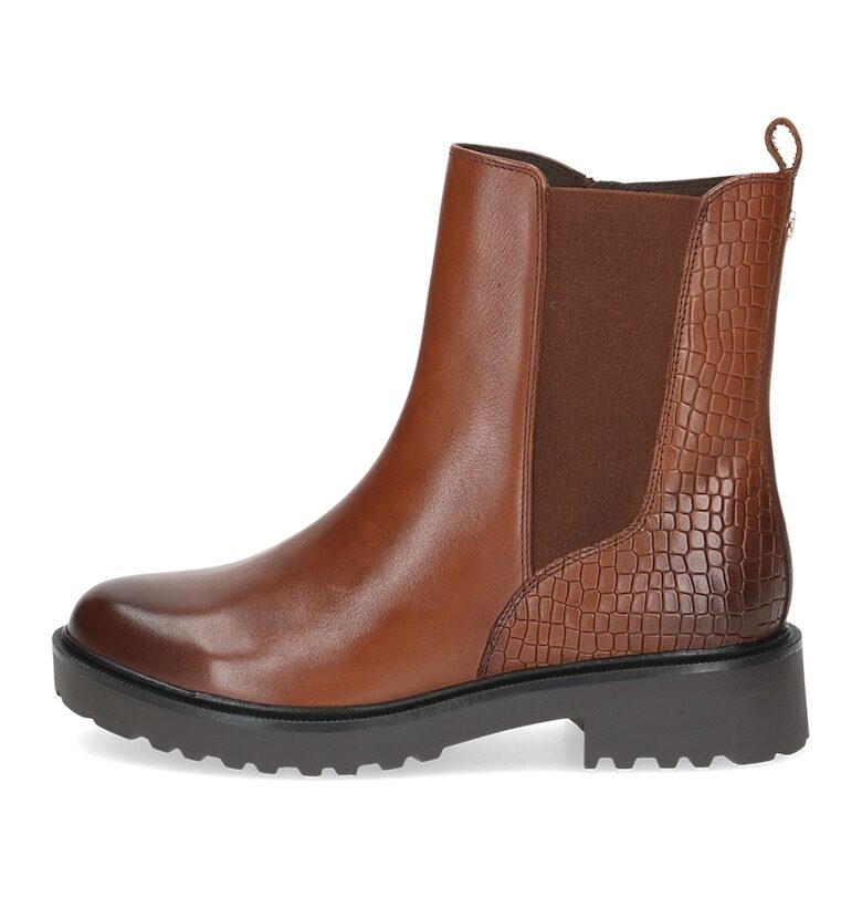 Кожени боти с текстил Caprice