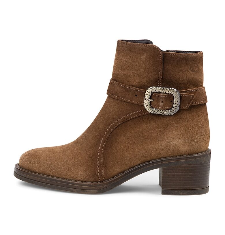 Кожени боти с тока Tamaris