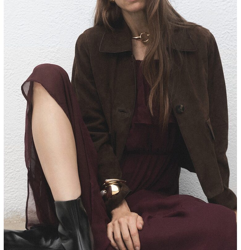 Кожени боти с цип Mango