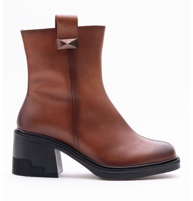 Кожени боти с цип VAGAM