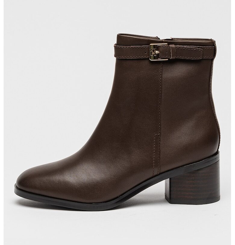 Кожени боти с цип встрани Tommy Hilfiger