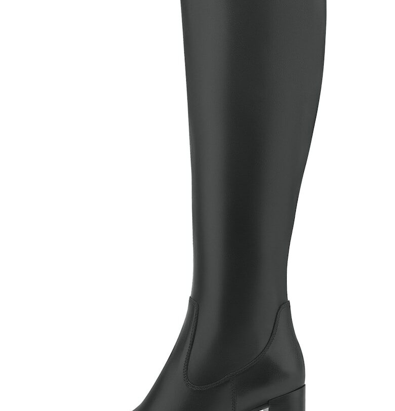 Кожени ботуши над коляното с масивен ток Tamaris