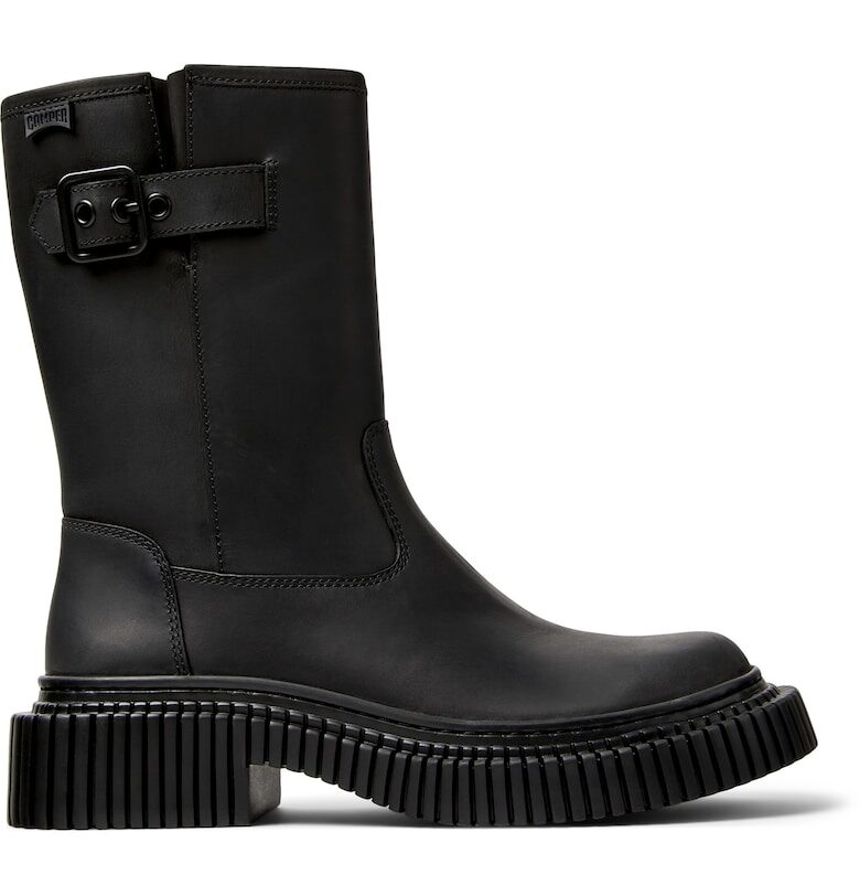 Кожени ботуши с декоративна тока Camper