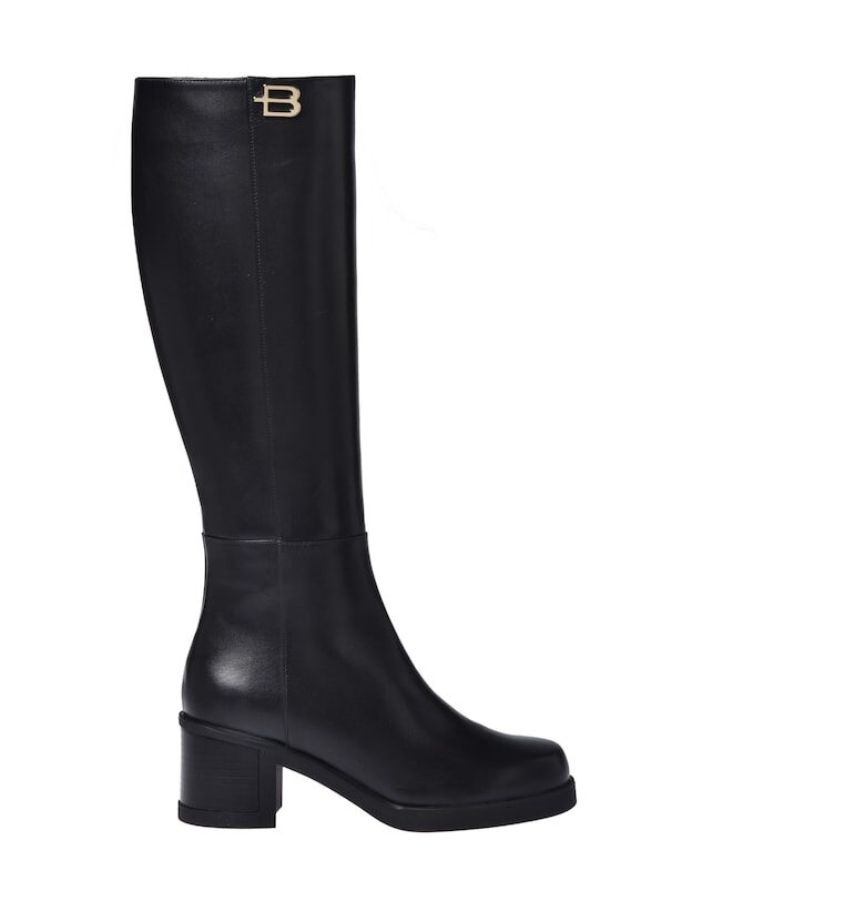 Кожени ботуши с масивен ток Baldinini