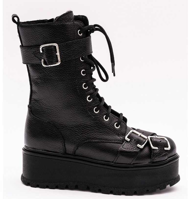 Кожени ботуши с токи VAGAM