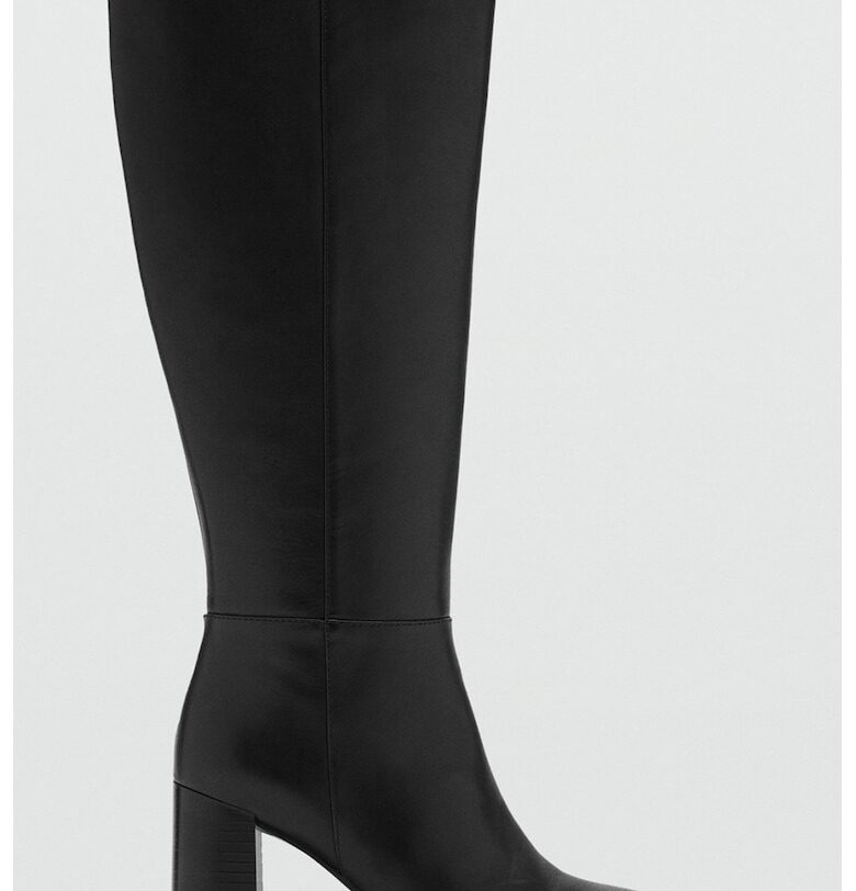 Кожени боутши до коляното Mango