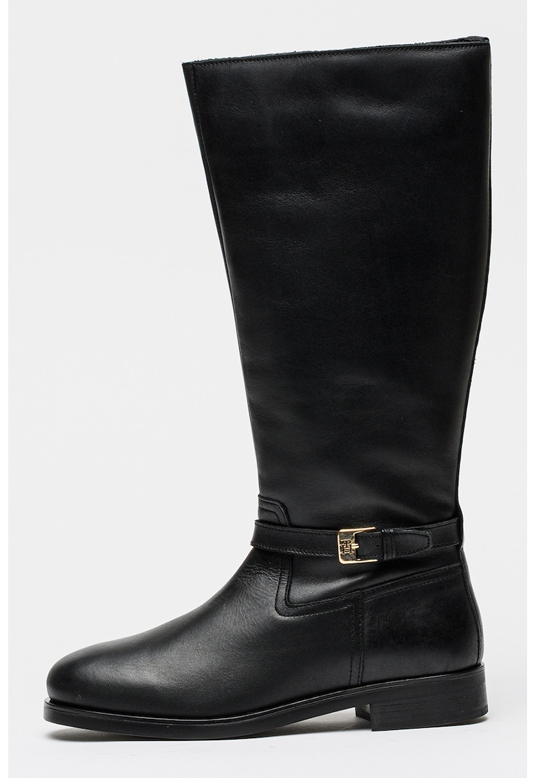 Кожени дълги ботуши Tommy Hilfiger